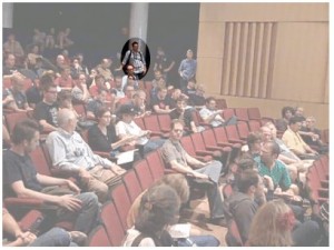 Me at the "State of Arduino" talk.